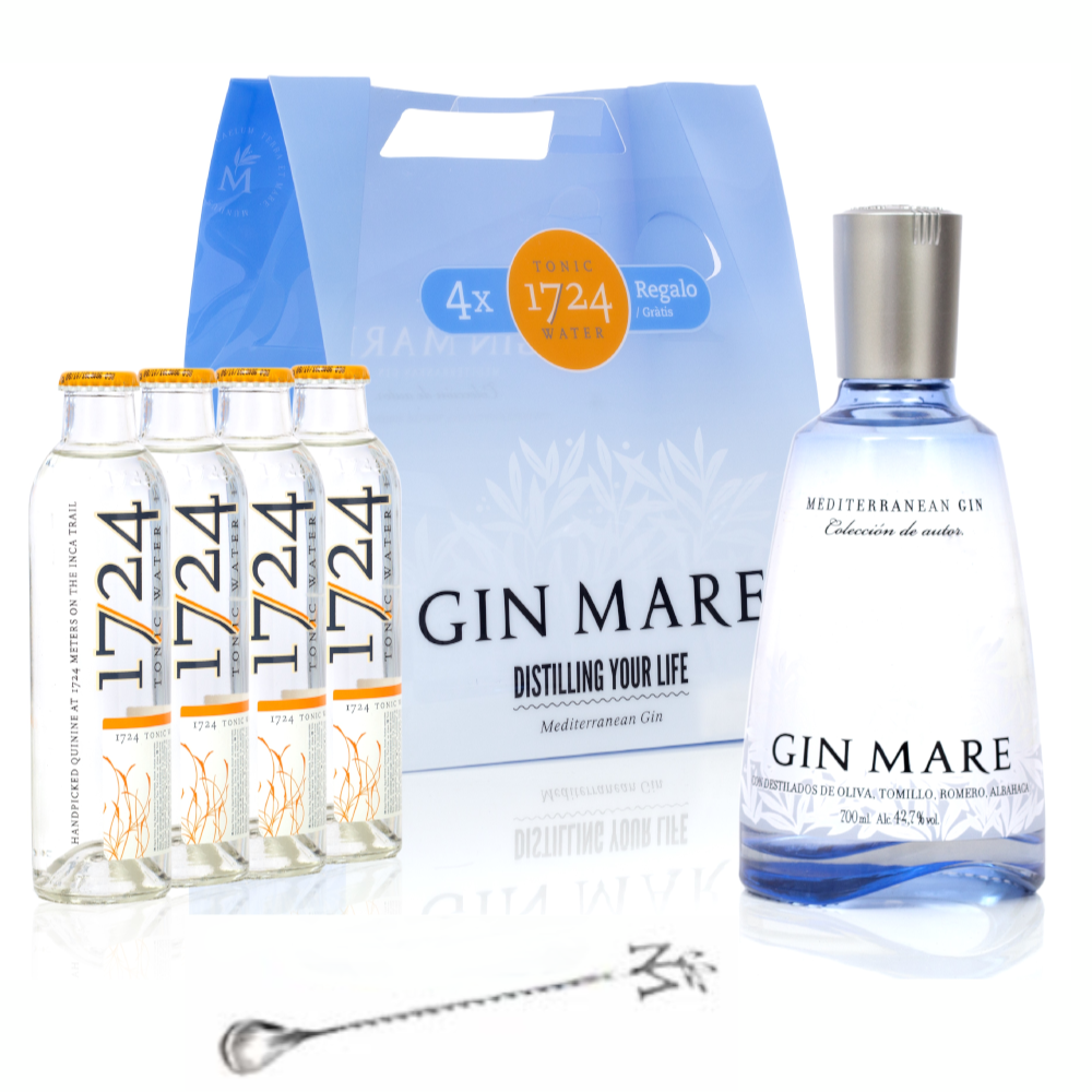 Ginebra Gin Mare 4 X 0,20 Tonicas 1724 Y Cucharilla