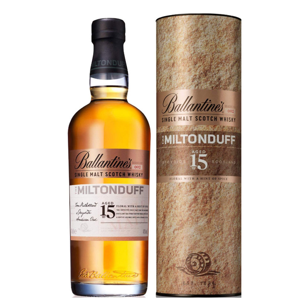 Whisky Ballantines 15 Y Milton Duff Estuche