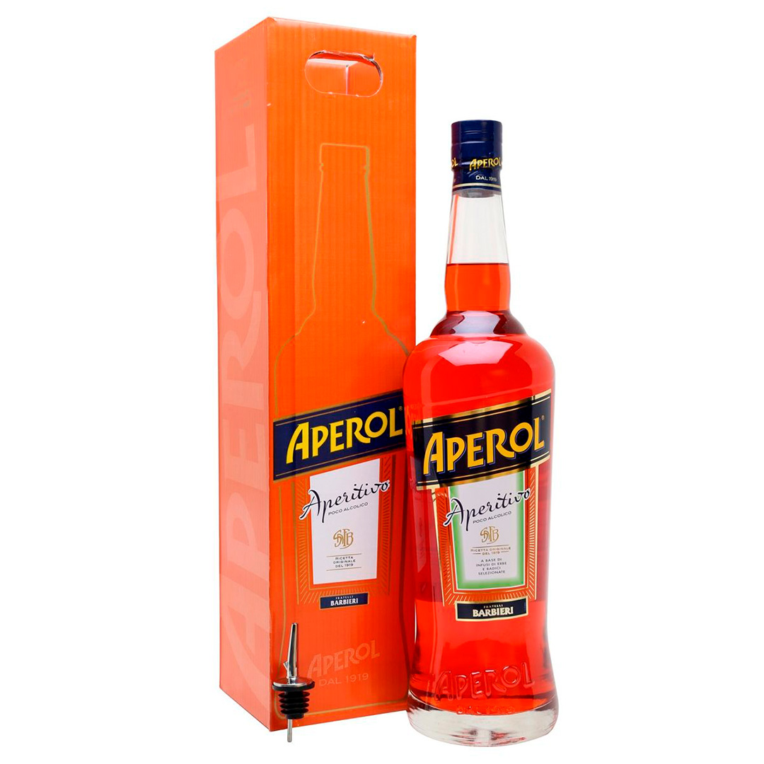  Aperol Barbieri 3 Litros Sifon Con Luz